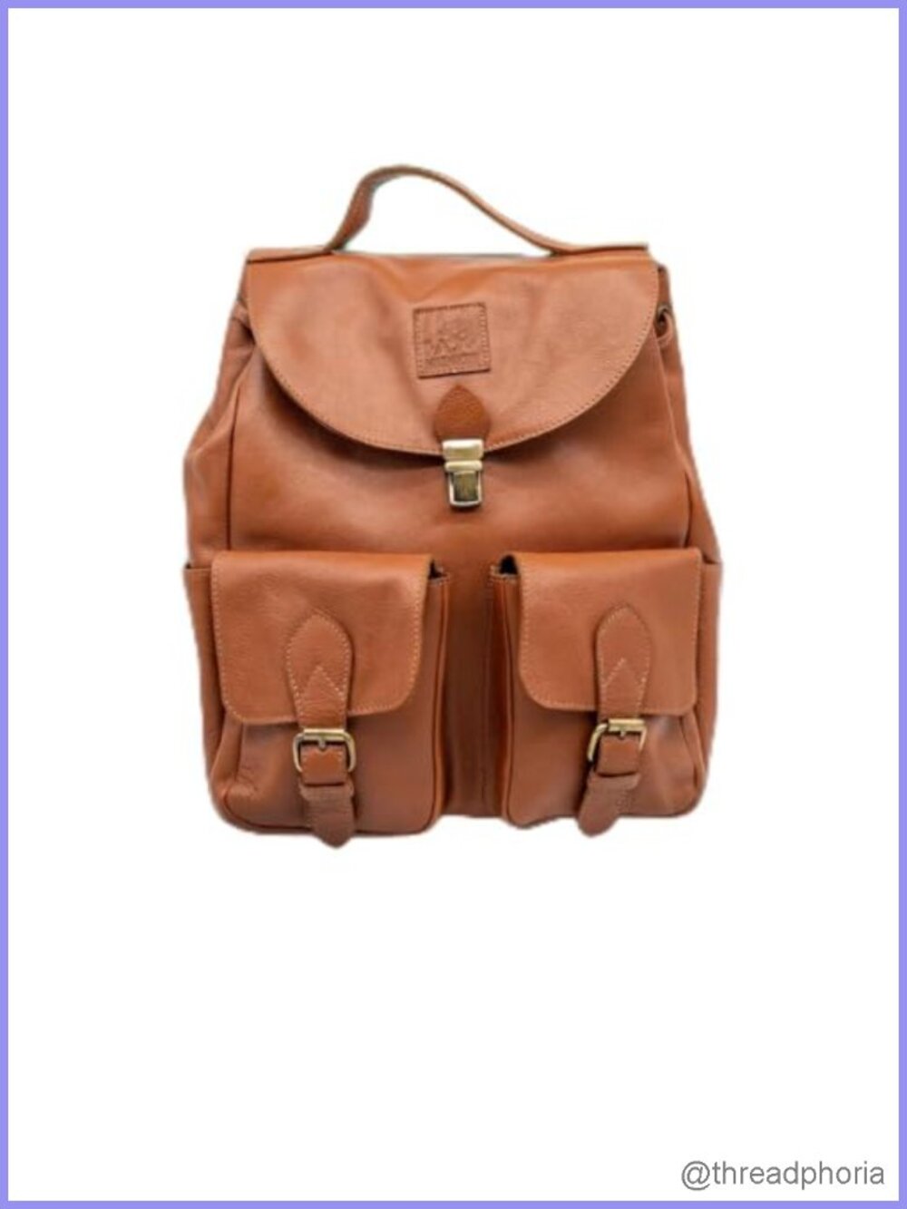 MAD MUNKEE Women's Brown Leather Backpack Purse Fashion Shoulder Bag Handbag